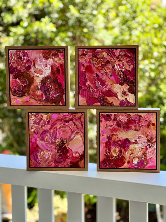 Kerry Bruce, Pink ll, Acrylic on Board