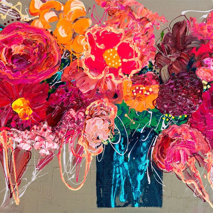 Kerry Bruce,Petal Power, Acrylic on Canvas