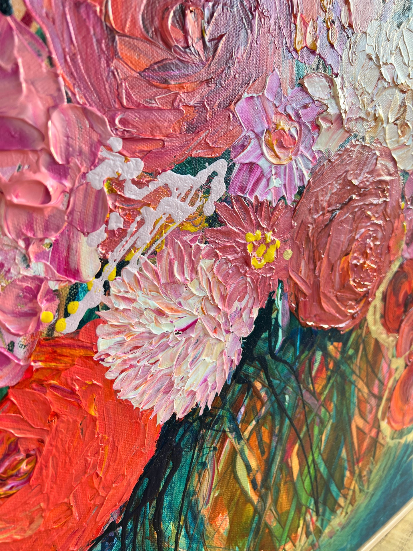 Kerry Bruce, Flowers Galore, Acrylic on Canvas