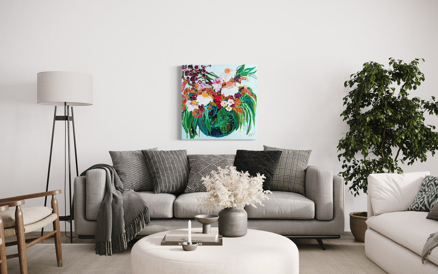 Kerry Bruce, Garden Party, Acrylic on Canvas