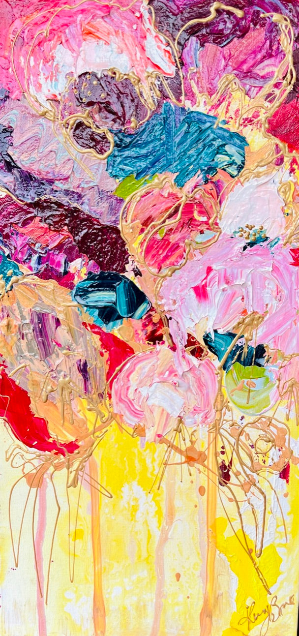 Kerry Bruce, Gold Glow, Acrylic on canvas