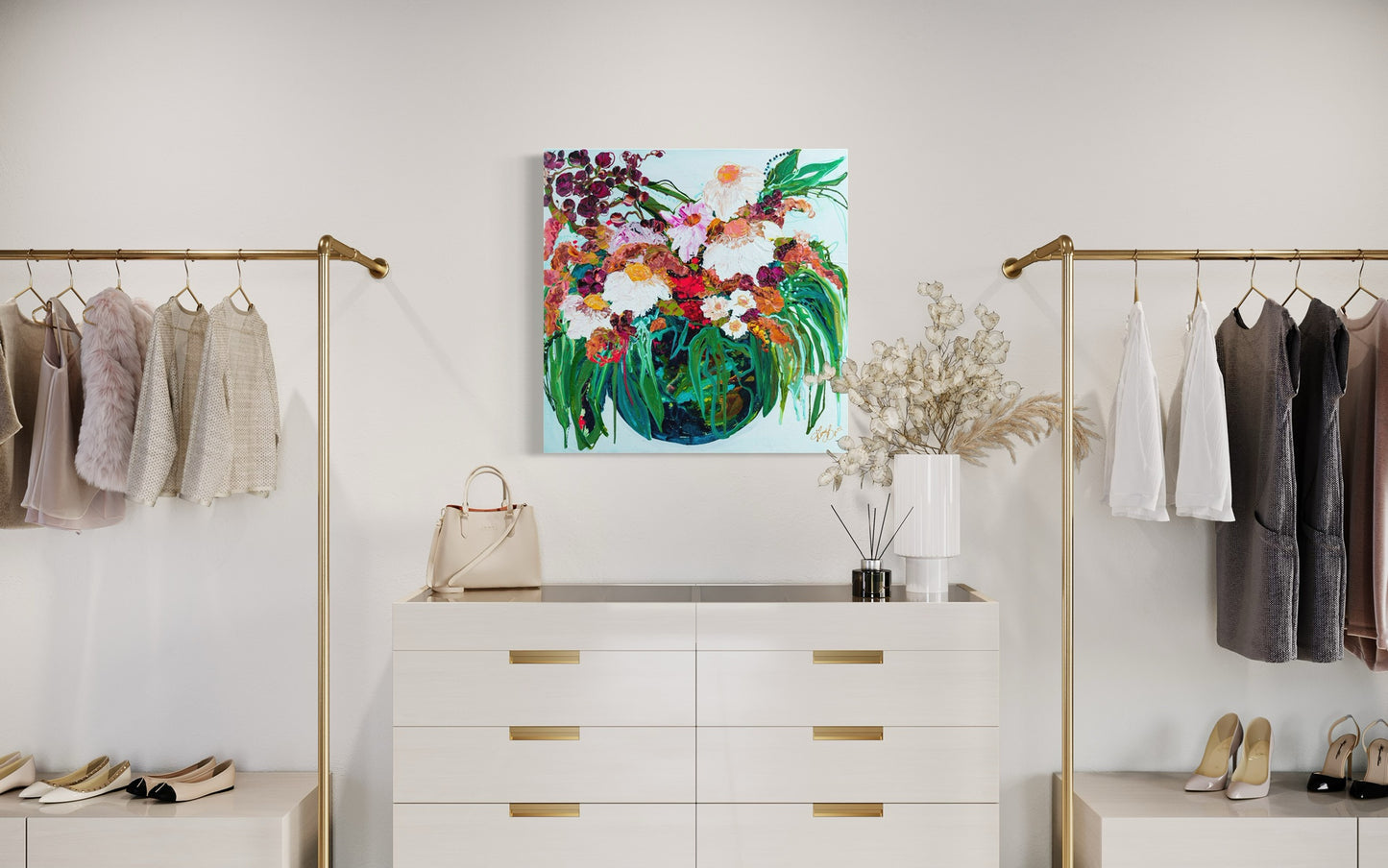 Kerry Bruce, Garden Party, Acrylic on Canvas