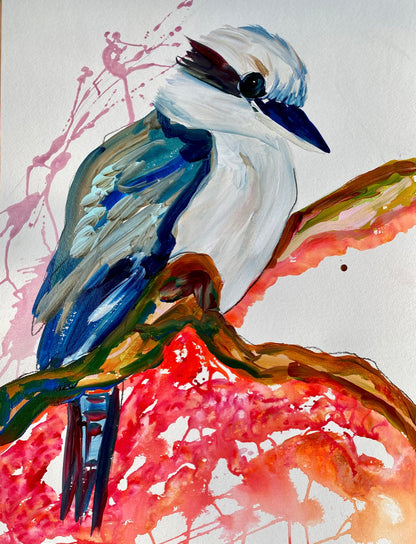 Kerry Bruce, Kelsie Kookaburra, Original Art on Archival Paper