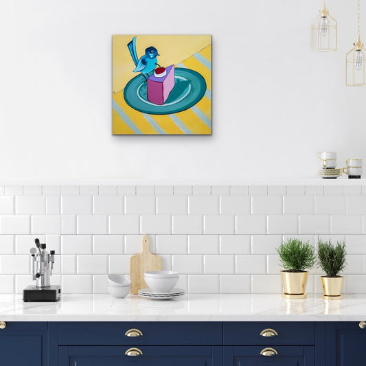 Vanessa Anderson, Blue Bird, Acrylic and Oil on Canvas