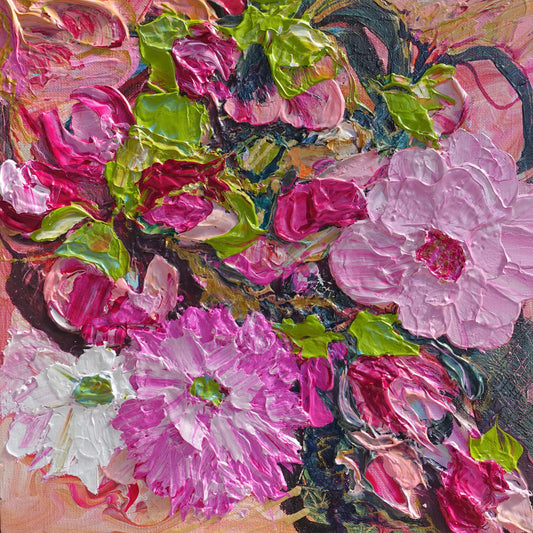 Kerry Bruce, Camelia Crush, Acrylic on Canvas