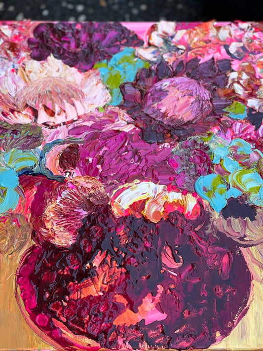 Kerry Bruce, Shades of Pink, Acrylic on Canvas