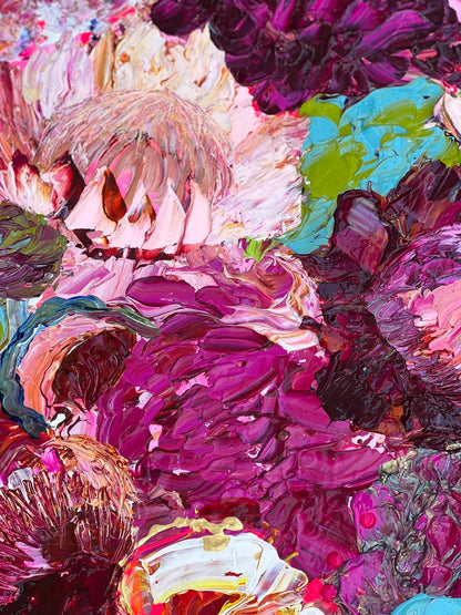 Kerry Bruce, Shades of Pink, Acrylic on Canvas