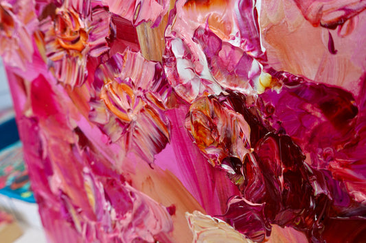 Kerry Bruce, Pink l, Acrylic on Board