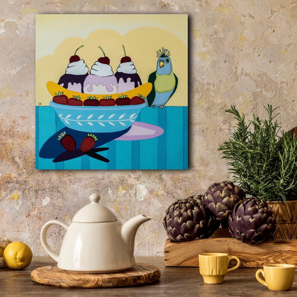 Vanessa Anderson, Fancy Feast, Acrylic and Oil on Canvas