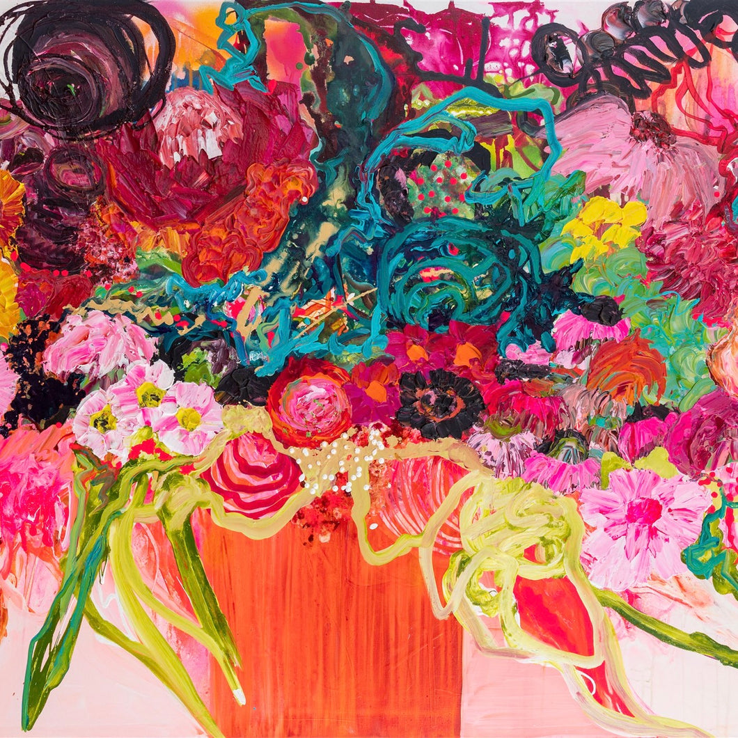 Kerry Bruce, Amber Splash, Acrylic on Canvas