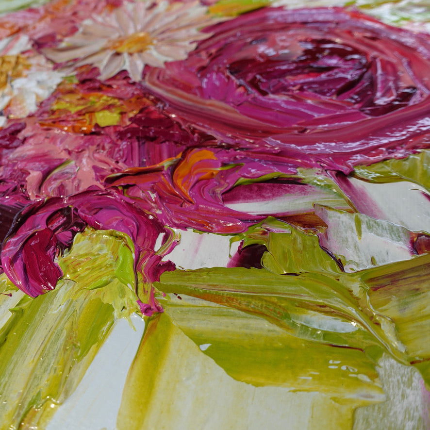 Kerry Bruce, Daisy Dance, Acrylic on canvas
