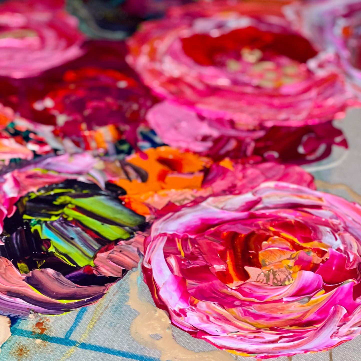 Kerry Bruce, Abundance of Blooms, Acrylic on Canvas