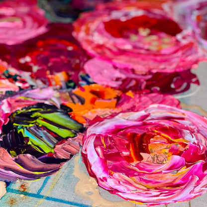 Kerry Bruce, Abundance of Blooms, Acrylic on Canvas