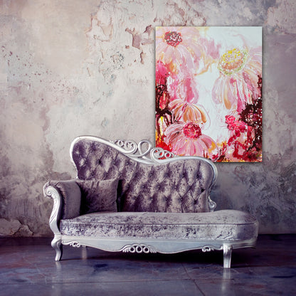 Kerry Bruce, Dancing Daisies, Acrylic on Canvas