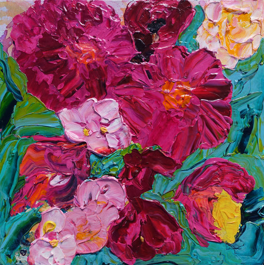 Kerry Bruce, Peony Coast, Acrylic on Canvas