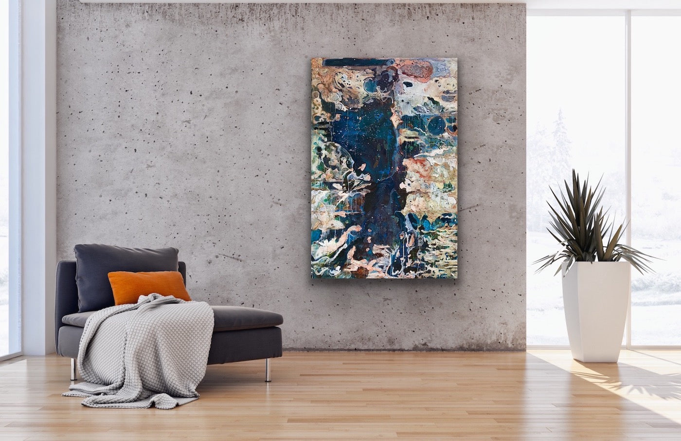 Alisa Beak, Abyss, Oil & Mixed Medium on Canvas