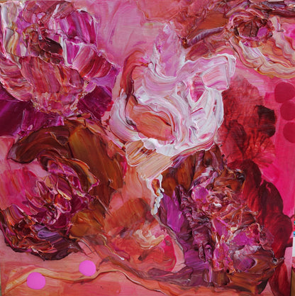 Kerry Bruce, Pink lll, Acrylic on Board