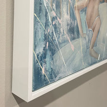 Load image into Gallery viewer, Five ballerinas in pale blue tutus, standing backstage. Detail view.

