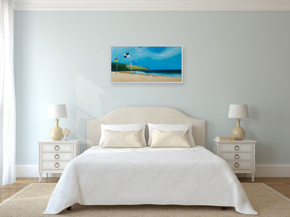 Vanessa Anderson, Beach Flags, Acrylic and Oil on Canvas, in situ