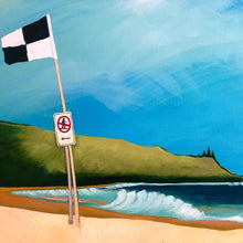 Load image into Gallery viewer, Vanessa Anderson, Beach Flags, Acrylic and Oil on Canvas, detail
