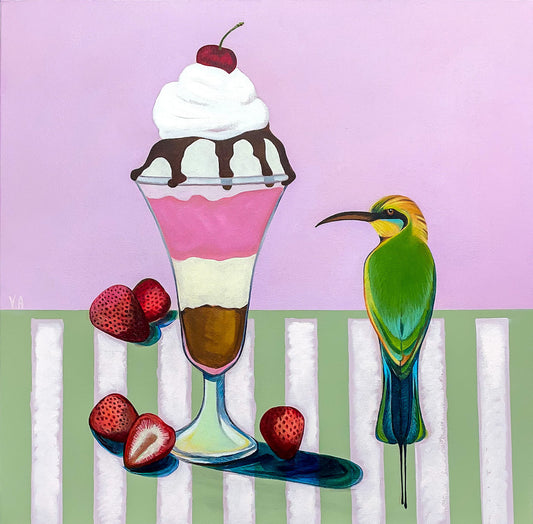 Vanessa Anderson, Australian Bee-eater, Acrylic and Oil on Canvas WAS $1490 NOW $990