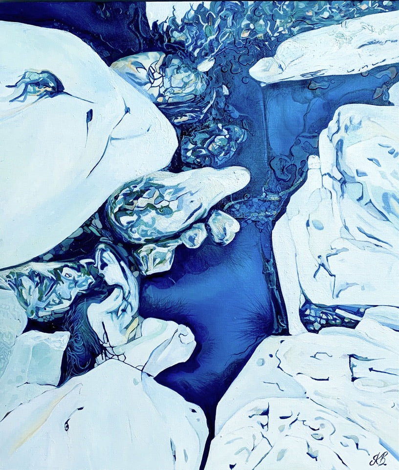 Alisa Beak, Beneath, Oil & Mixed Medium on Canvas