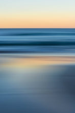 Load image into Gallery viewer, Cool ocean tones contrast with the peachy 
pre-dawn glow. South Coast, Australia
