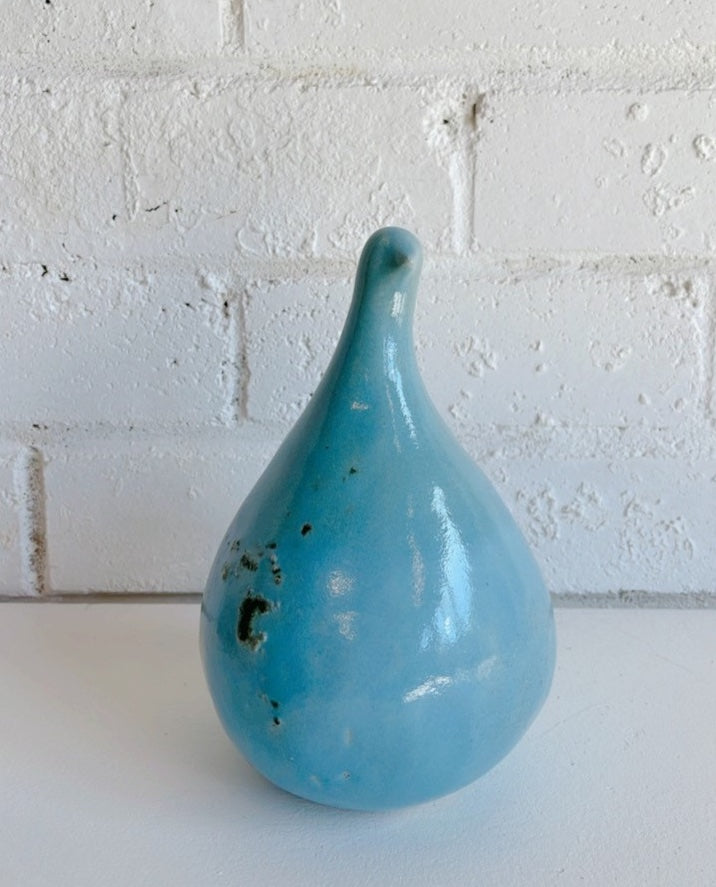 Blue abstract ceramic sculpture