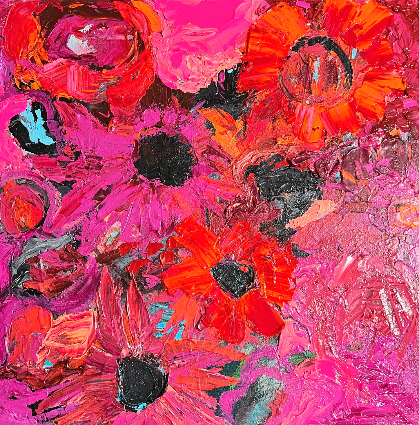 Kerry Bruce, Flowers for Me, Acrylic on Linen