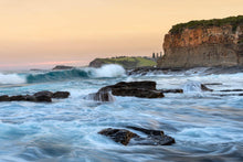 Load image into Gallery viewer, Surging waters at the southern end of the 
Kiama Coast Walk. Gerringong, Australia 
