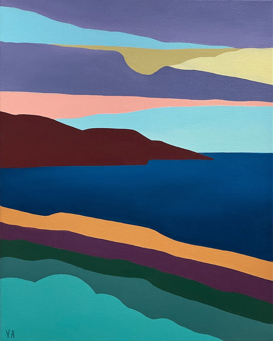 Vanessa Anderson, Coast, Acrylic and Oil on Canvas