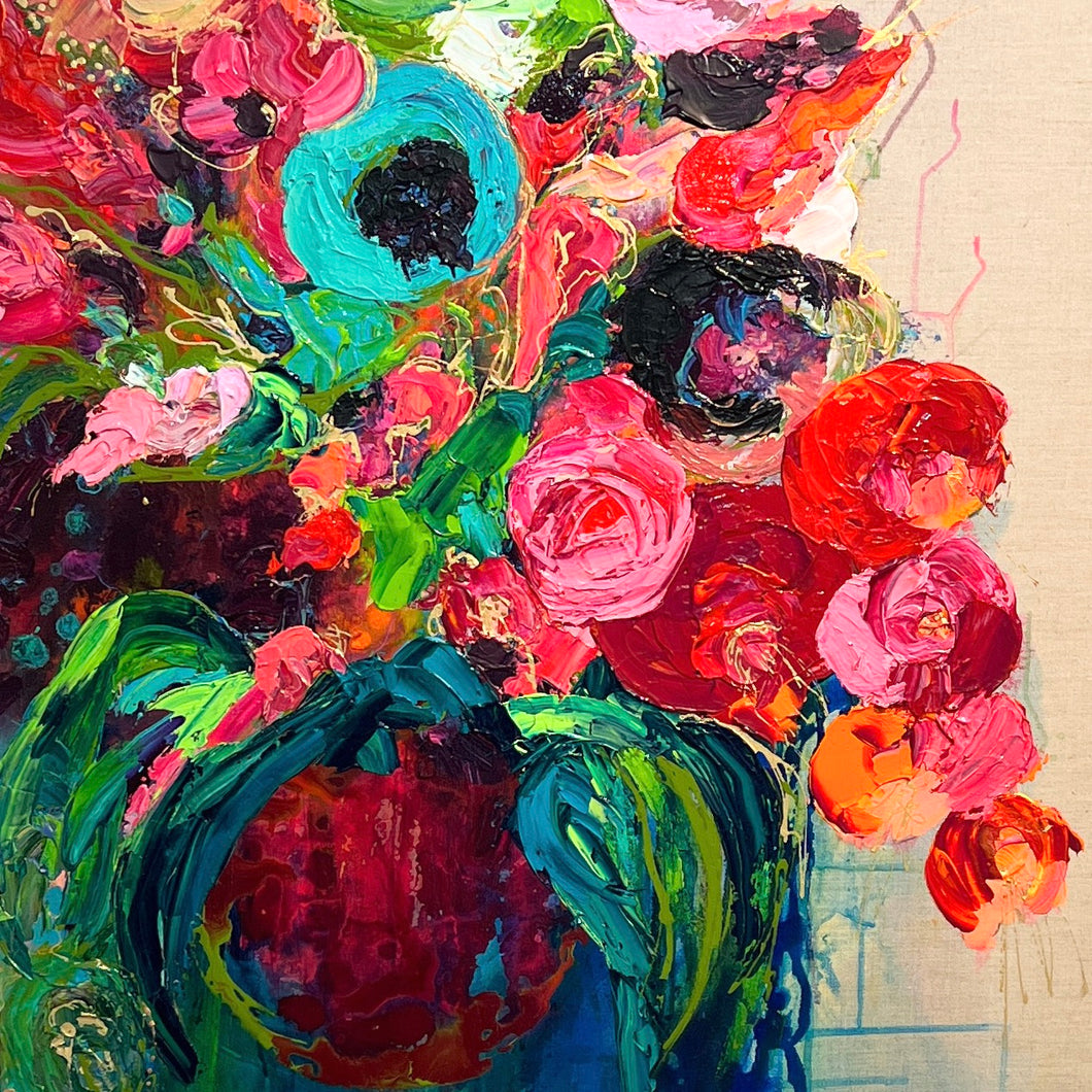 Kerry Bruce, Spring Bouquet, Acrylic on Canvas