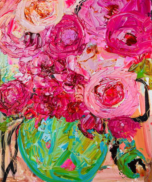 Kerry Bruce, I Love Pink, Acrylic on Linen