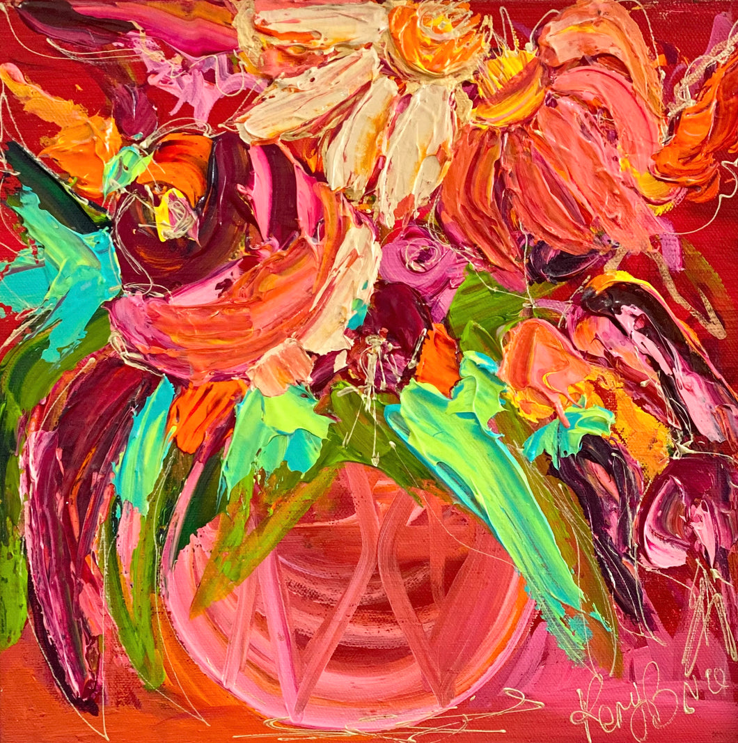 Kerry Bruce, Dancing Daisy, Oil on Canvas