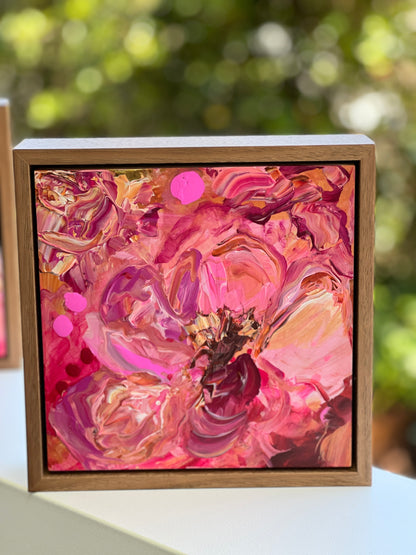 Kerry Bruce, Pink llll, Acrylic on Board