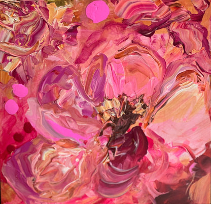 Kerry Bruce, Pink llll, Acrylic on Board