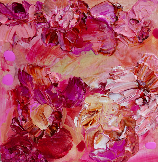 Kerry Bruce, Pink ll, Acrylic on Board