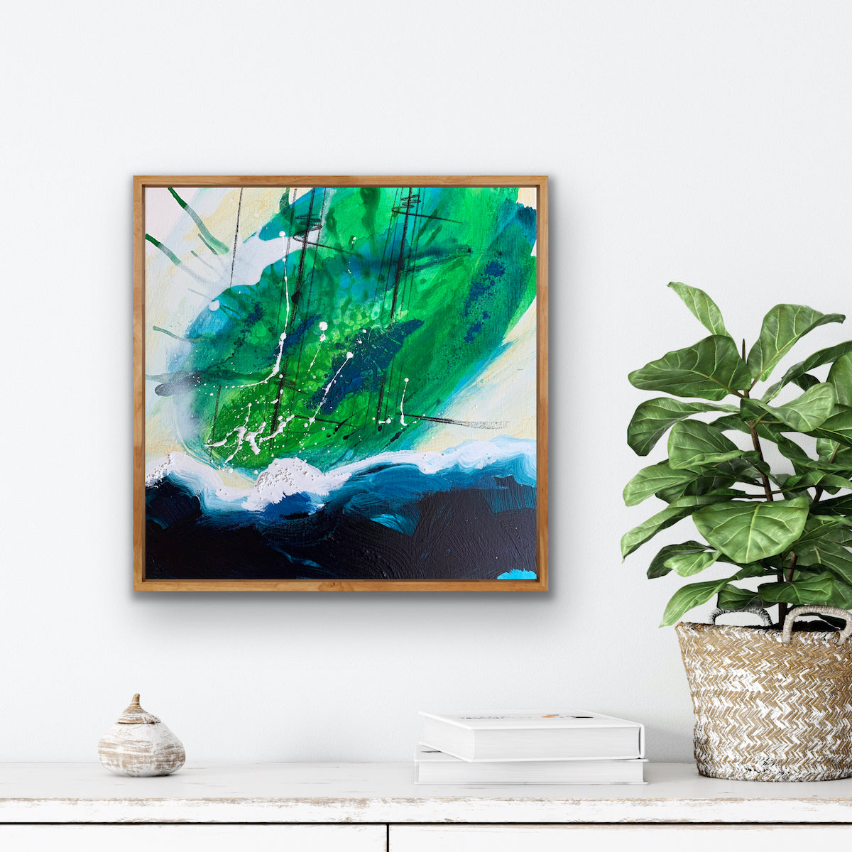 Emerald Sea - an original painting by Marianne Urth – Fern Street Gallery