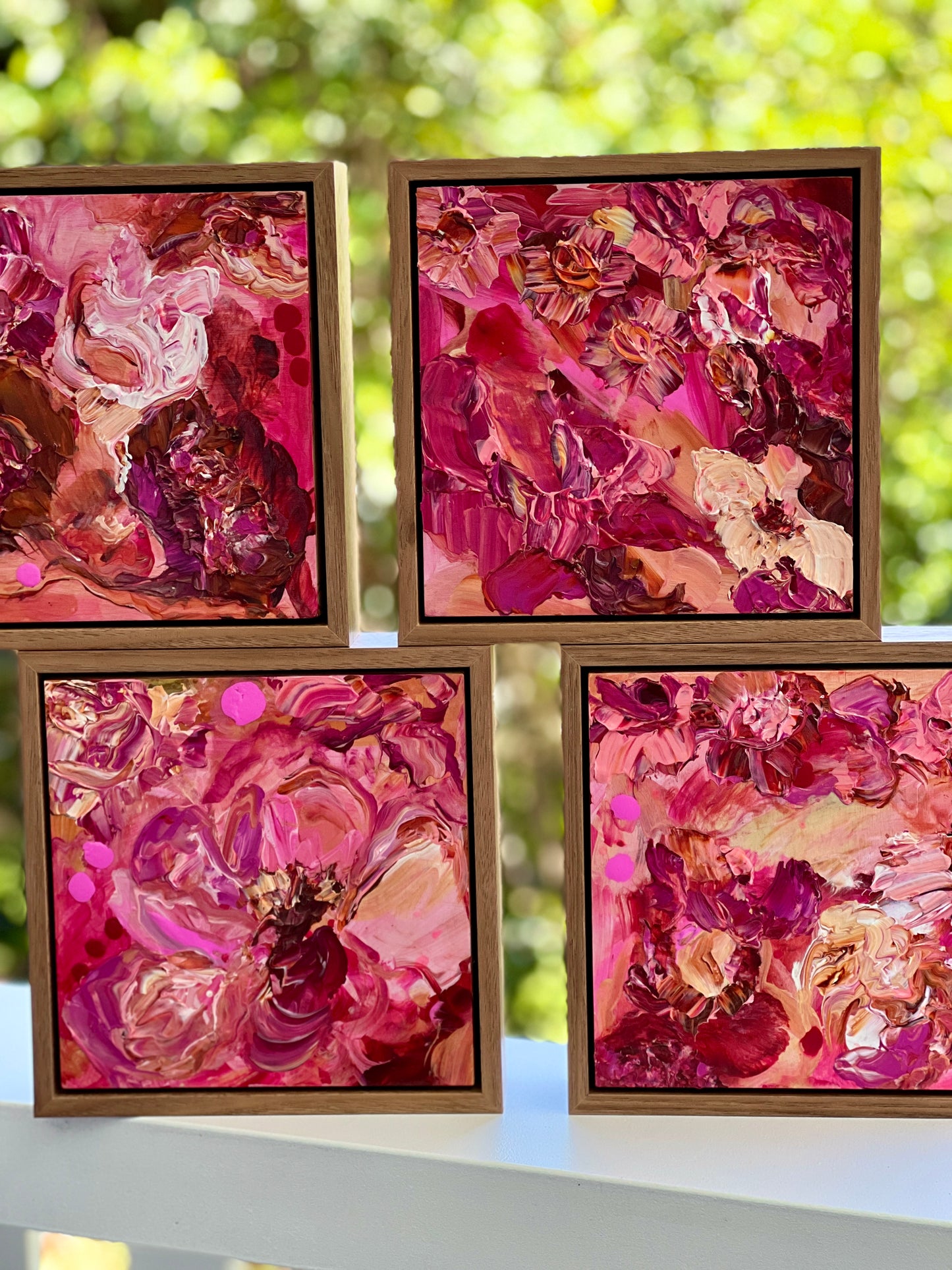 Kerry Bruce, Pink llll, Acrylic on Board