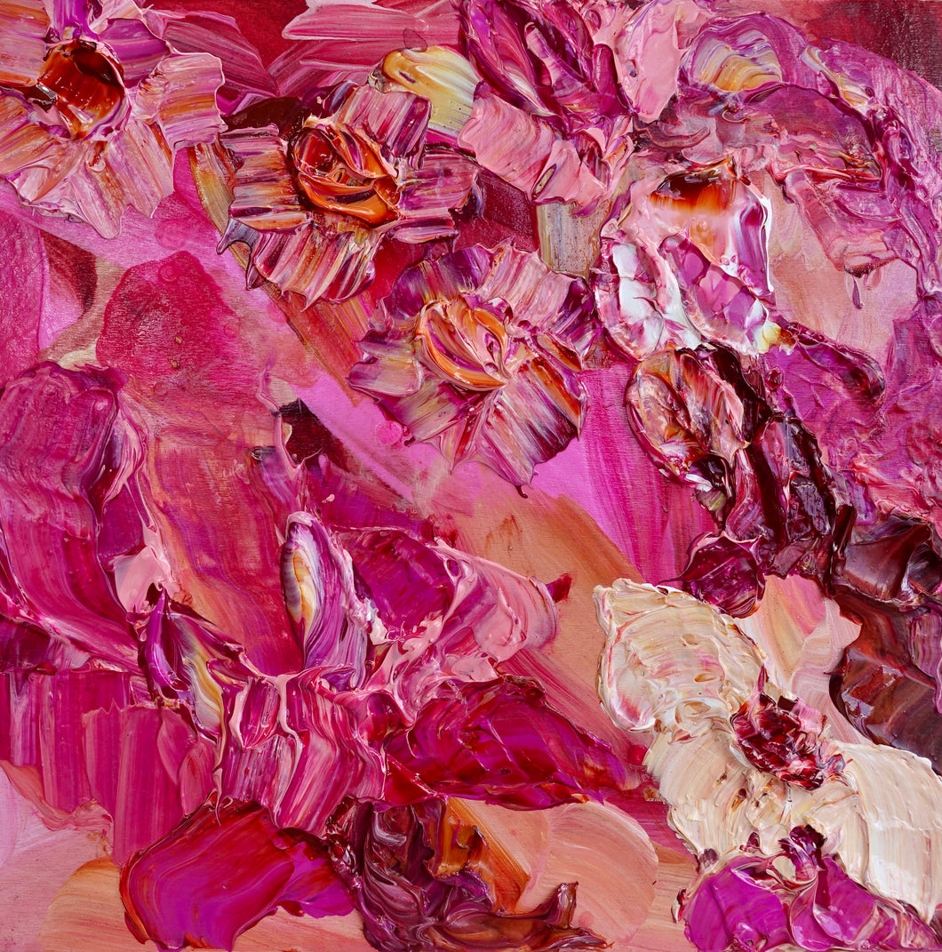 Kerry Bruce, Pink l, Acrylic on Board