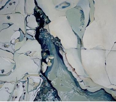 Alisa Beak, Calm Tides, Oil & Mixed Medium on Canvas