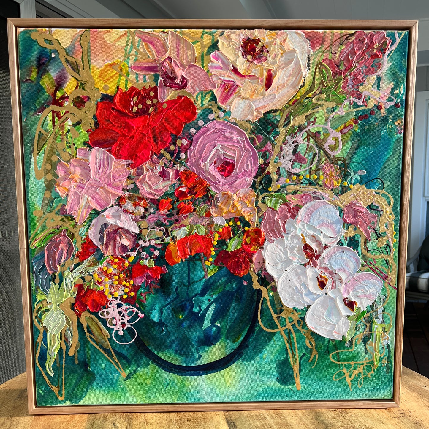 Kerry Bruce, Always Flowers, Acrylic on Canvas