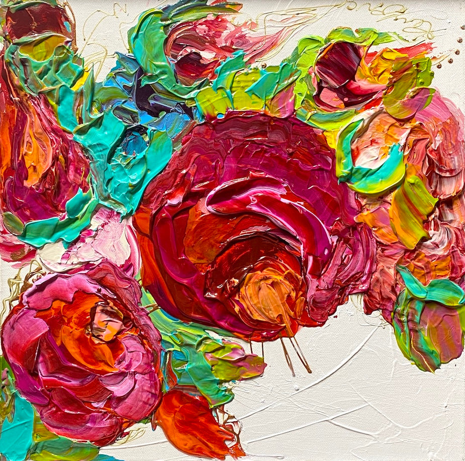 Kerry Bruce, Flowers for Me, Acrylic on Canvas