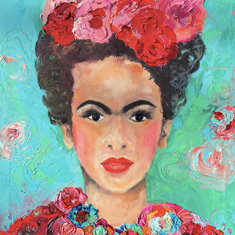 Kerry Bruce, Frida K, Oil on Linen