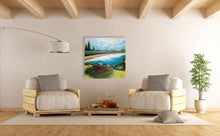 Load image into Gallery viewer, Vanessa Anderson, Glorious Pines, Original Artwork, Acrylic and Oil on Canvas, in situ
