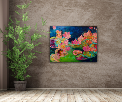 Kerry Bruce, Lillies, Acrylic on Linen