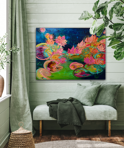 Kerry Bruce, Lillies, Acrylic on Linen