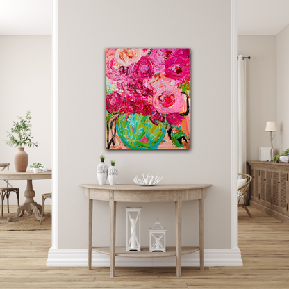 Kerry Bruce, I Love Pink, Acrylic on Linen