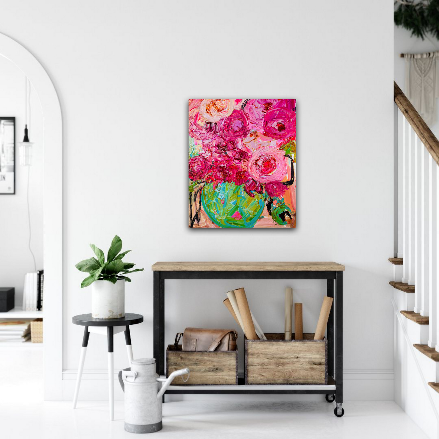 Kerry Bruce, I Love Pink, Acrylic on Linen