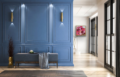 Kerry Bruce, Peonies in Pink, acrylic on canvas